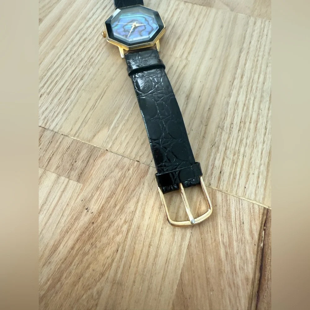 Vintage Vienna abalone octagon watch NEW BATTERY